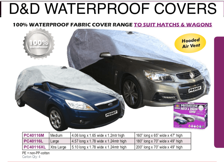 CAR COVER 100 WATERPROOF TO SUIT HATCH'S & WAGONS DD Auto Accessories