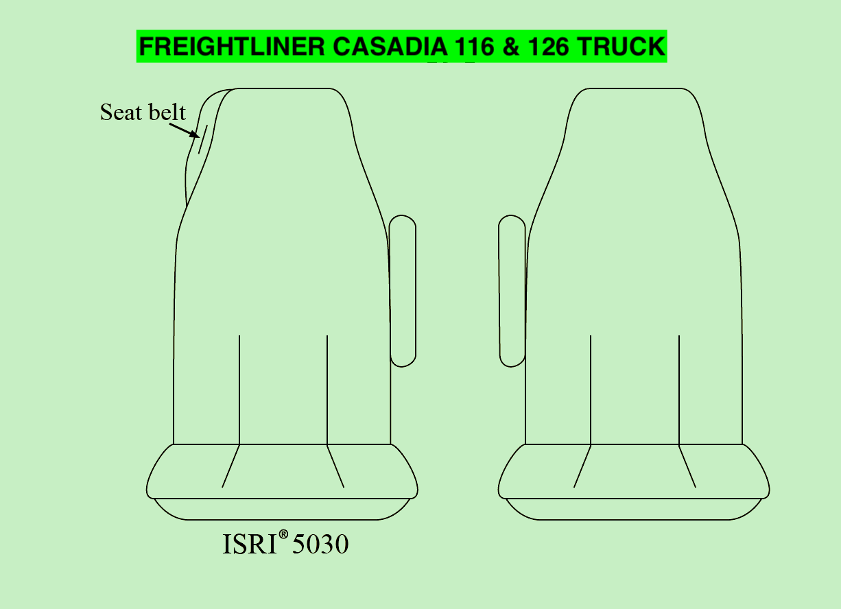 Freightliner Cascadia Seat Covers Full Canvas
