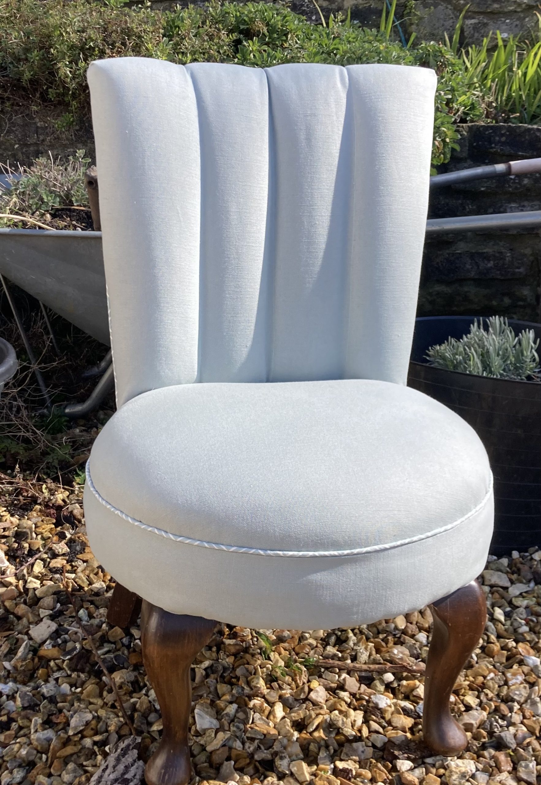 Duck Egg Fluted Bedroom chair DD&B Interiors