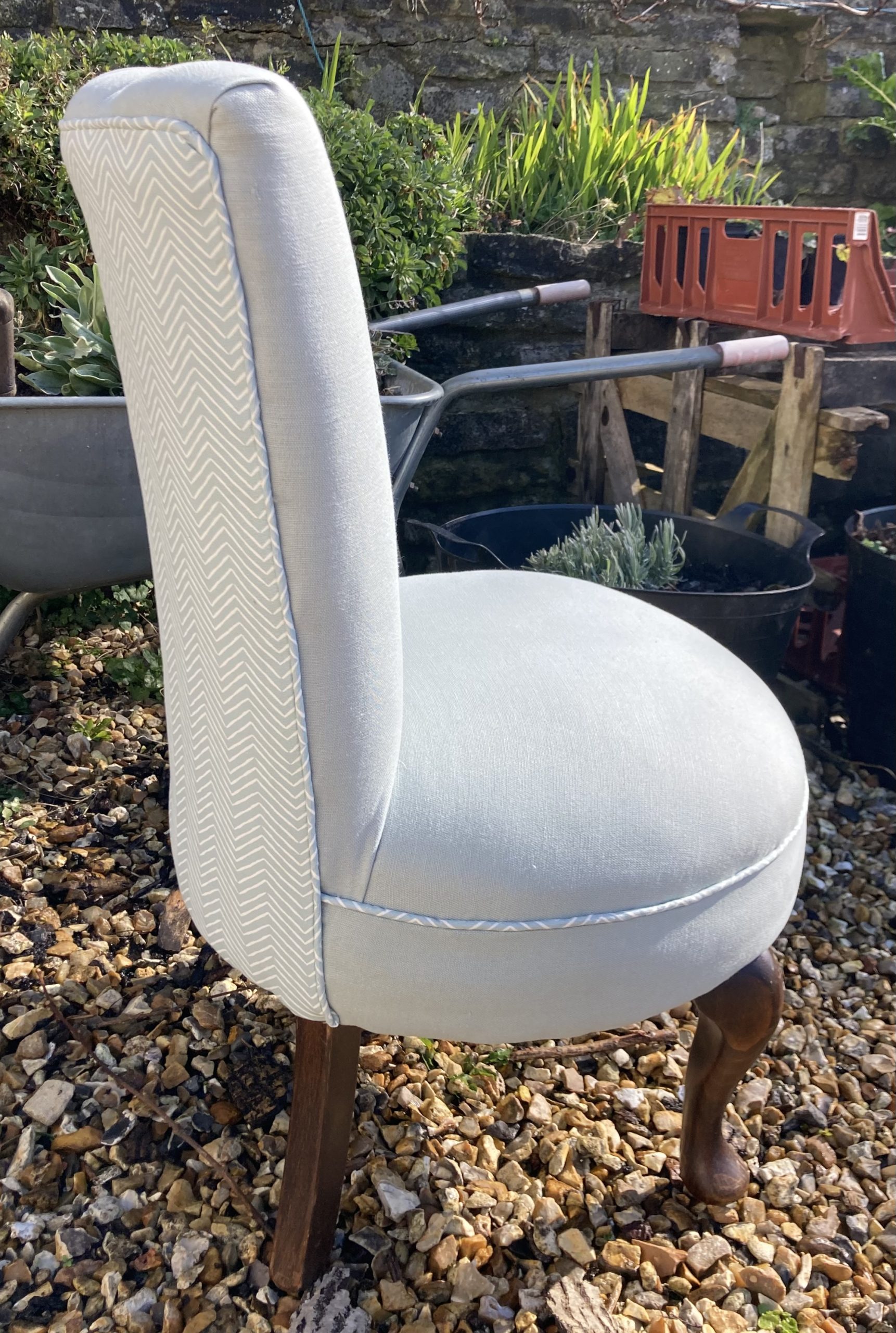 Duck Egg Fluted Bedroom chair DD&B Interiors