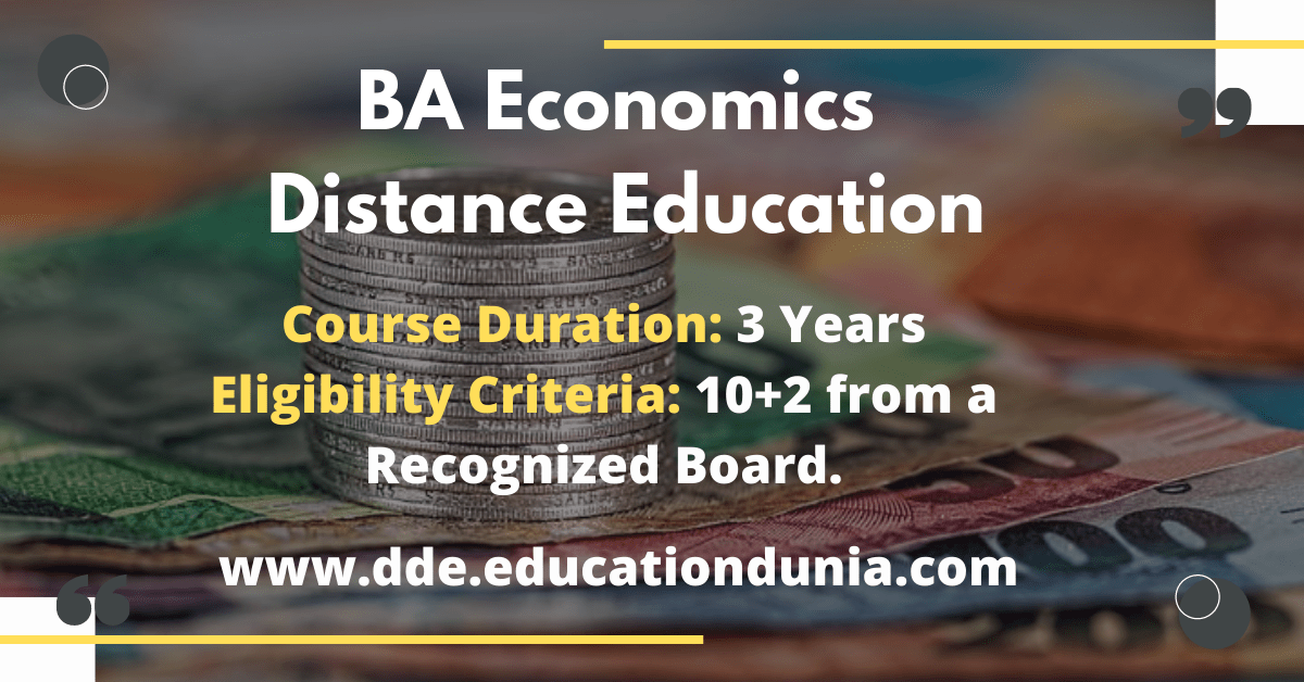 BA Economics Hons Distance Education Admission 2024 Fees
