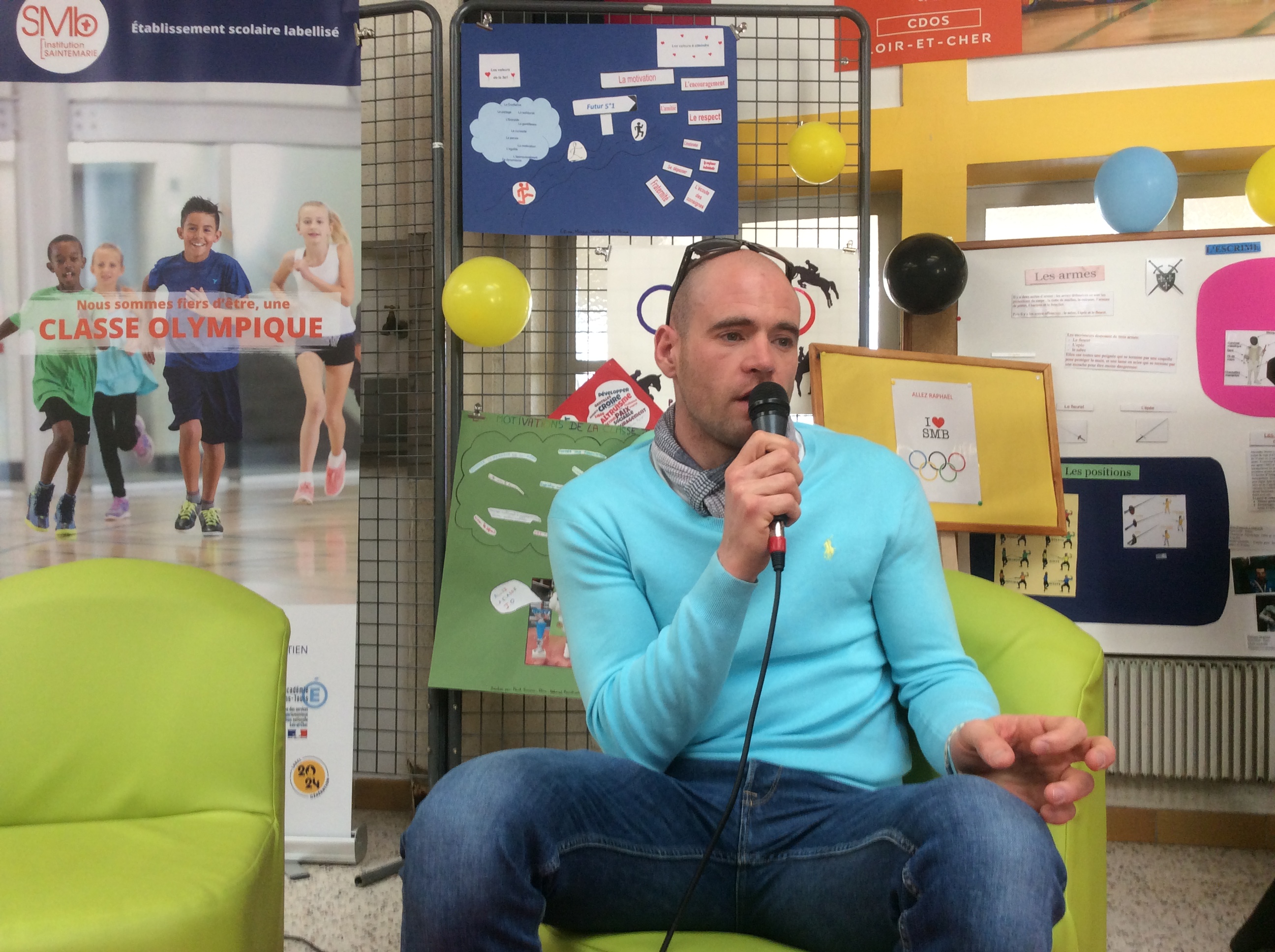 Raphaël Beaugillet et les classes olympiques de Sainte Marie de Blois