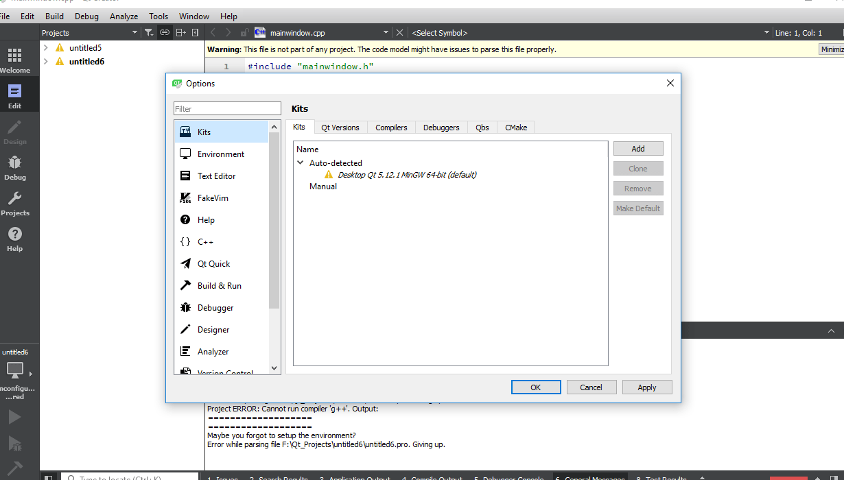 Qt not working properly... ( compiler problems ? ) Qt Forum