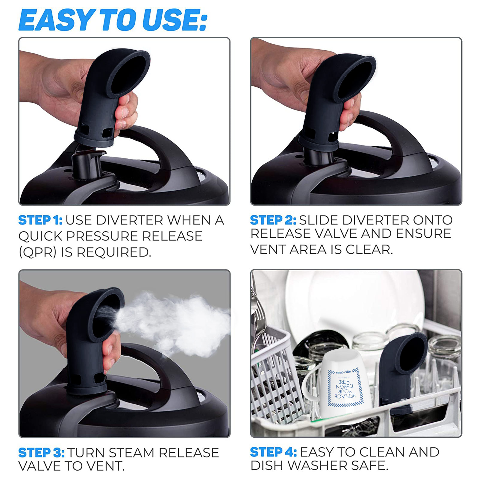 Silicone Steam Release Diverter, Silicone Pressure Cooker Accessories