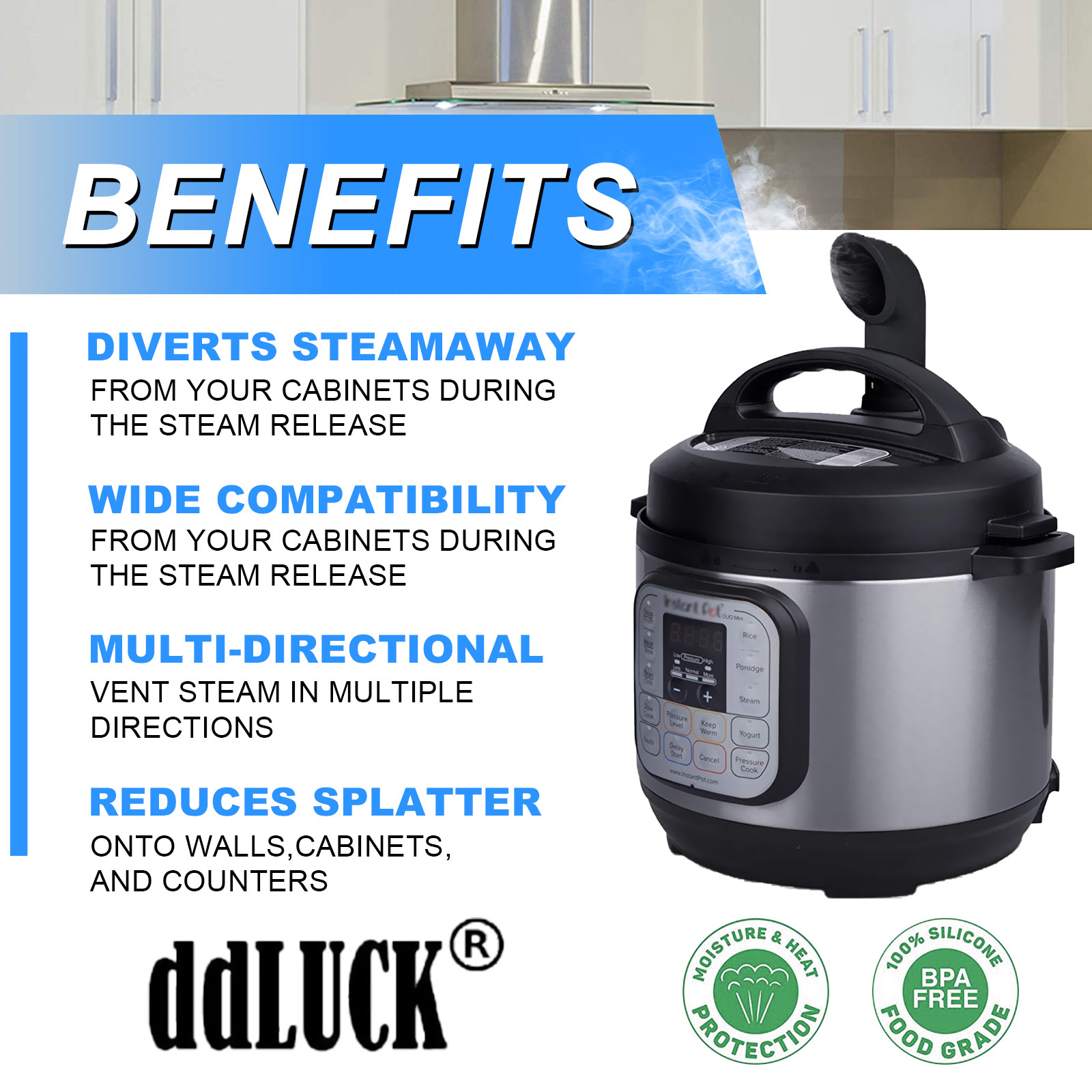 Silicone Steam Release Diverter, Silicone Pressure Cooker Accessories