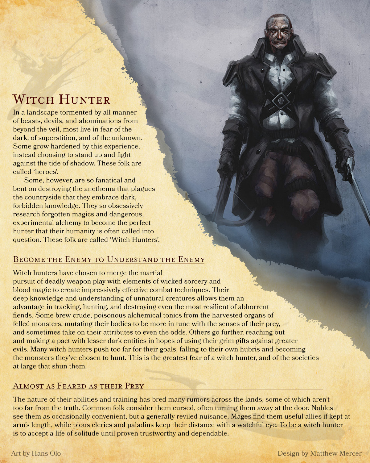 You Can Now Play The Witch Hunter Class In your DnD Game DDO Players