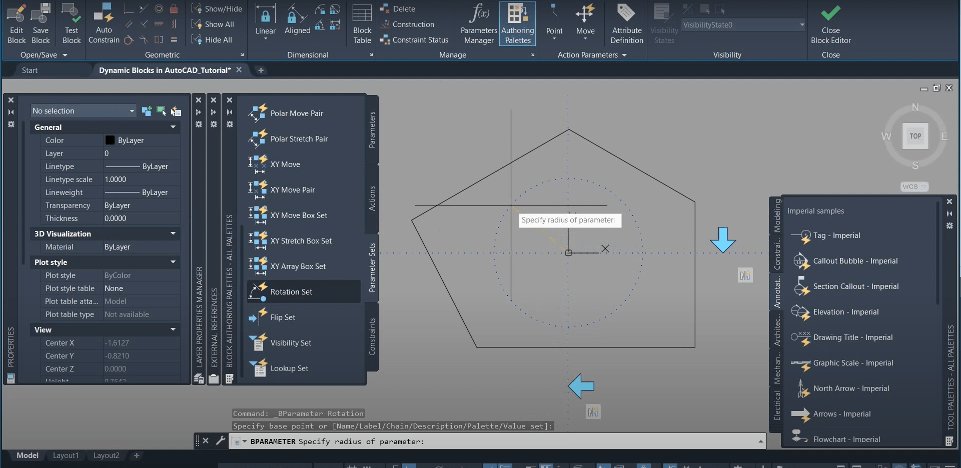 Dynamic Blocks with Visibility, Linear, & Lookup Parameters in AutoCAD