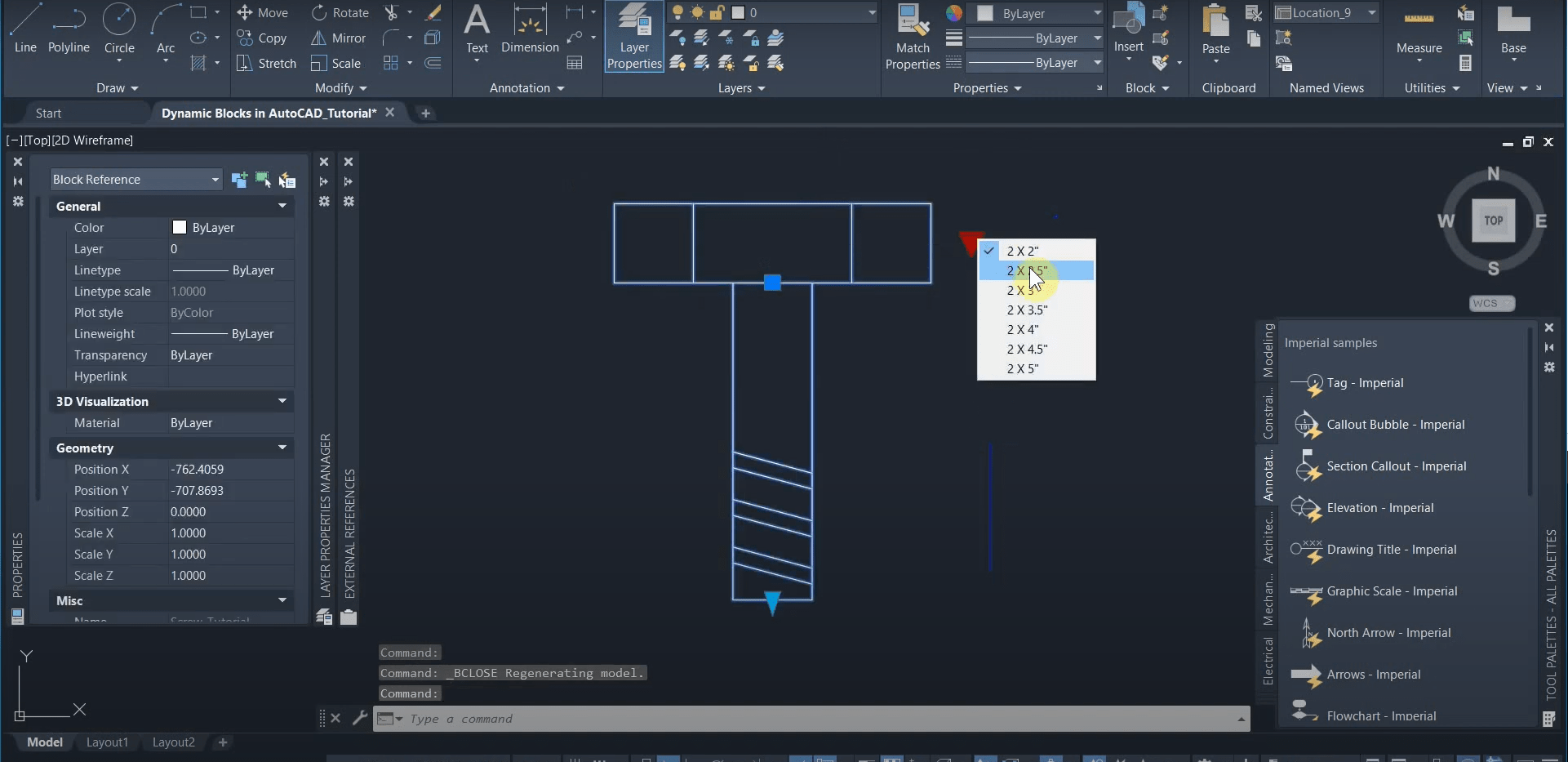 Dynamic Blocks with Array Actions & Linear Parameters in AutoCAD Part