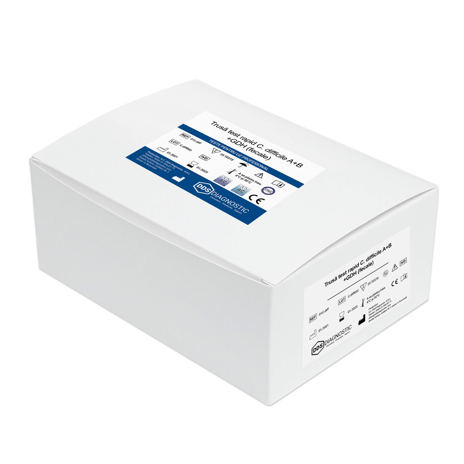 Test rapid Clostridium difficile Toxina A+B+GDH (materii fecale) 25
