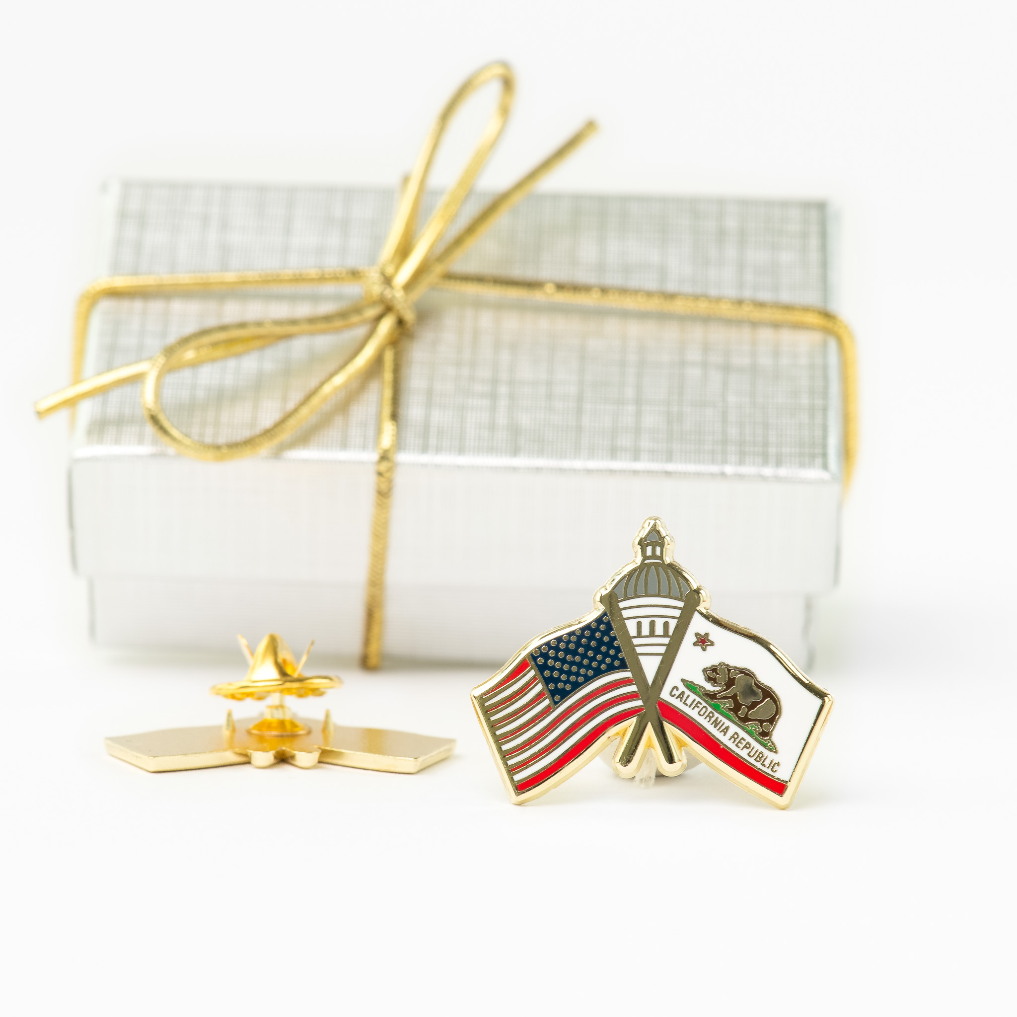 Capitol Dual Flag Lapel Pin