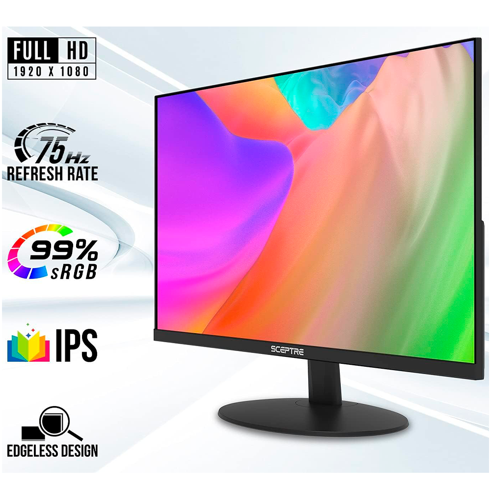 Monitor Gamer Sceptre IPS 24Inch / 1080p / 75Hz / HDMI VGA / Bocinas