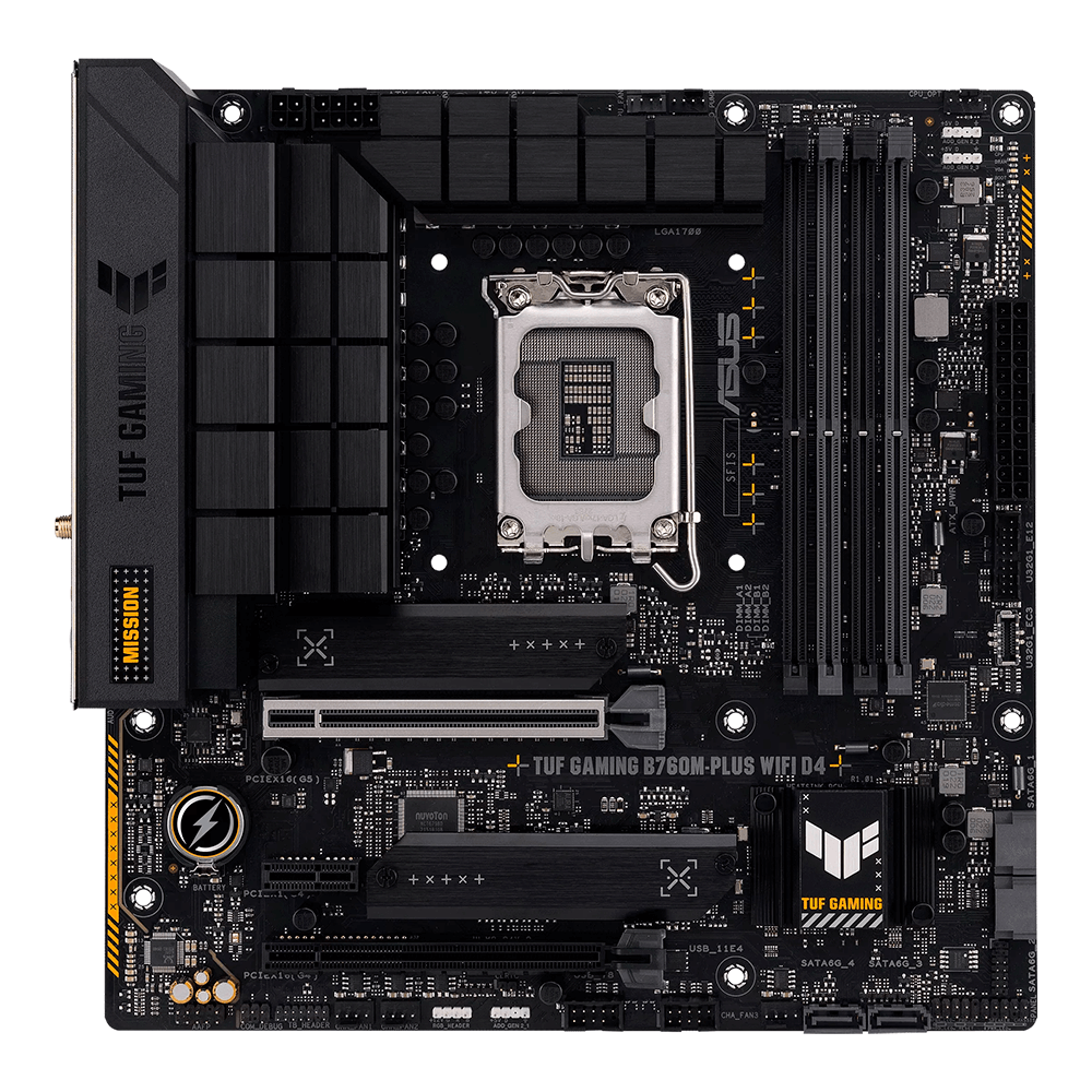 Tarjeta Madre ASUS TUF GAMING B760MPLUS WIFI D4 / MicroATX