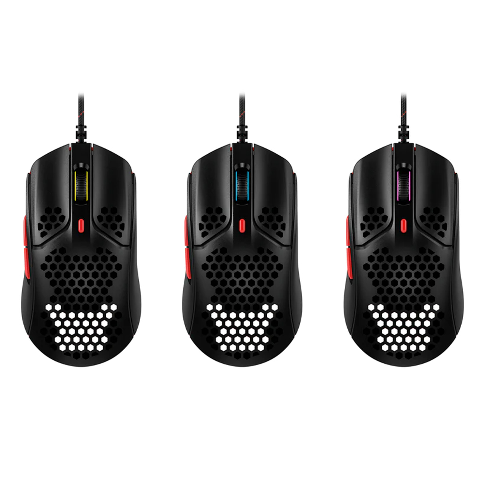 Mouse Gamer HyperX Pulsefire Haste / Negro con Rojo / Ultra ligero