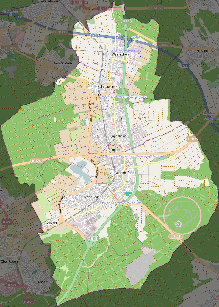 Rodgau Deutschlandkarte Rodgau