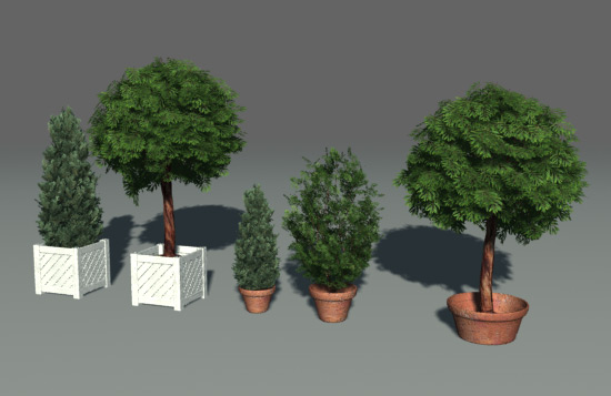 Green Park / Pflanzen / Bäume 3D Model Download,Free 3D