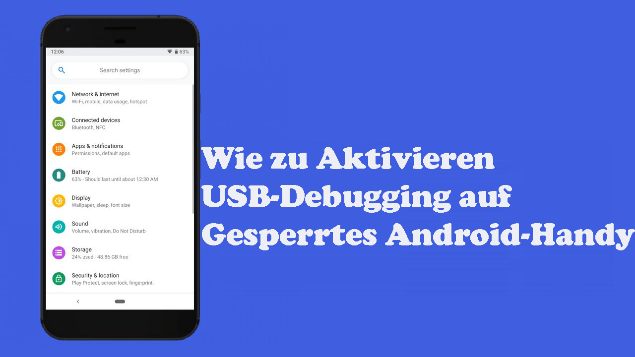 aktivieren USBDebugging auf Bildschirmsperre