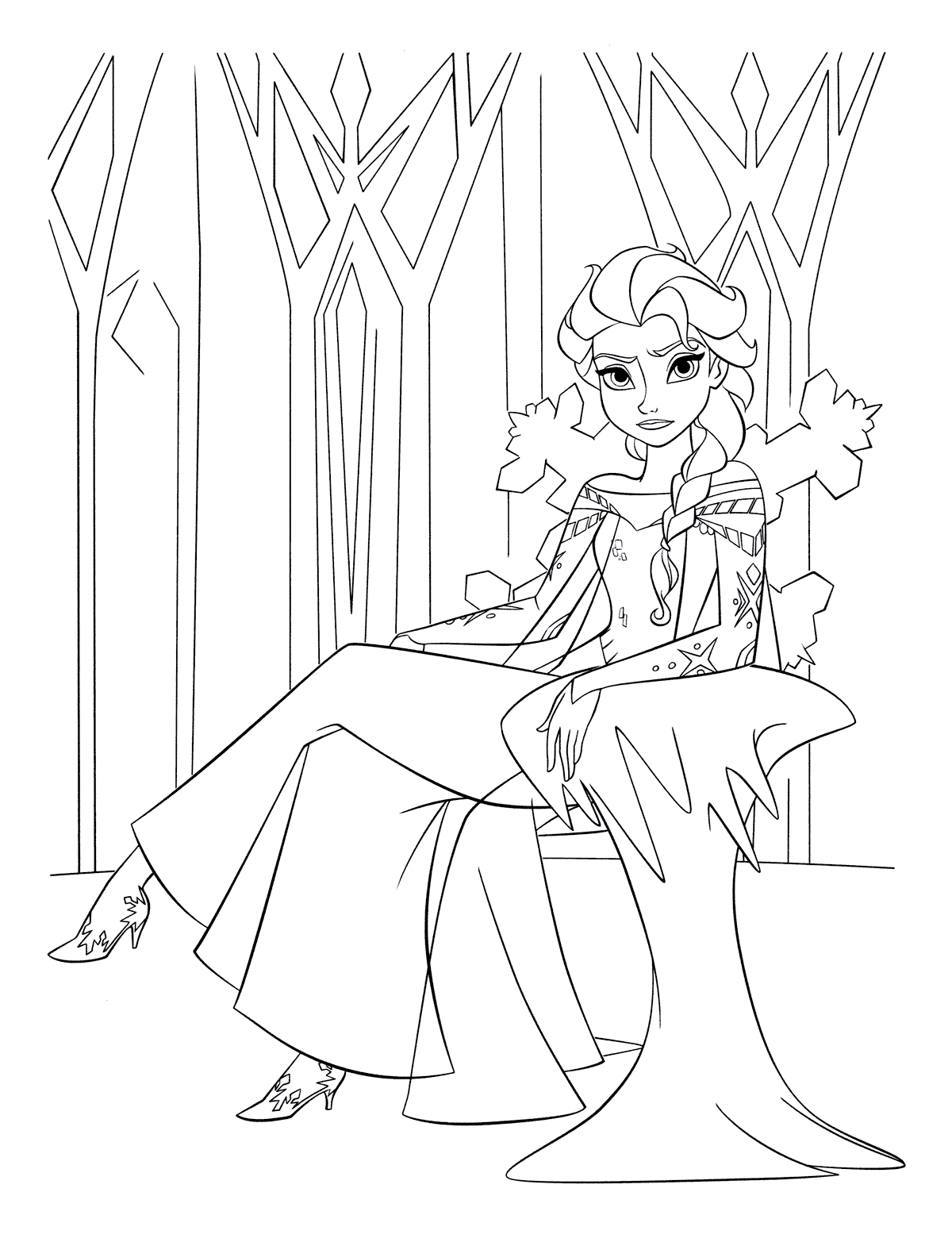 Malvorlagen Königin Elsa von Arendelle