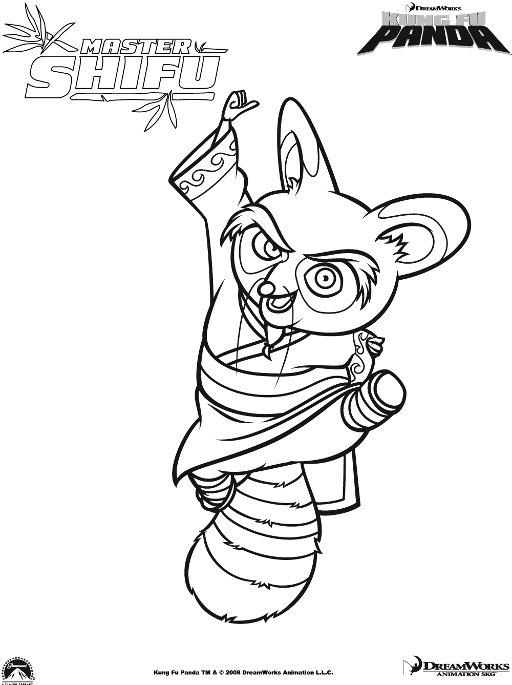Malvorlagen Meister Shifu