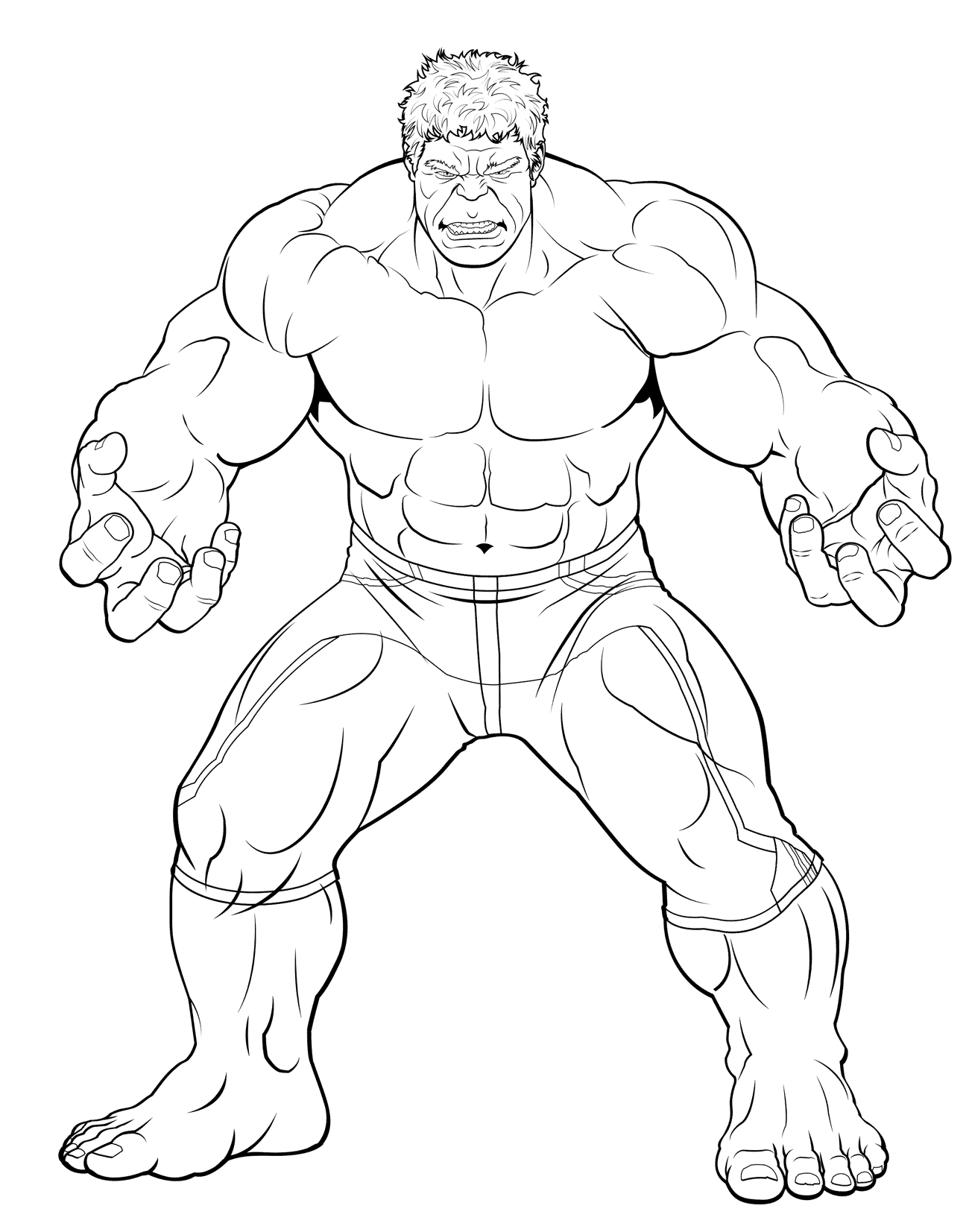 Malvorlagen Raging Hulk