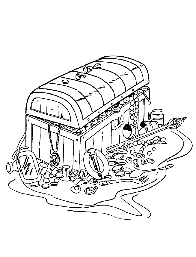 Malvorlagen Schatztruhe