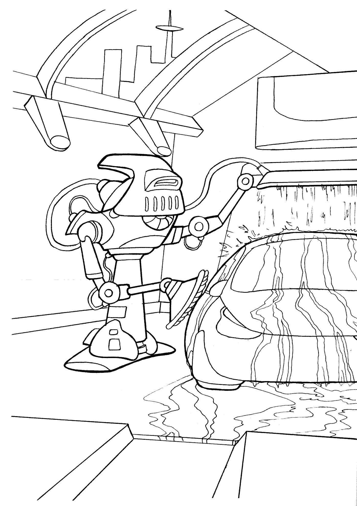 Malvorlagen Autowaschroboter