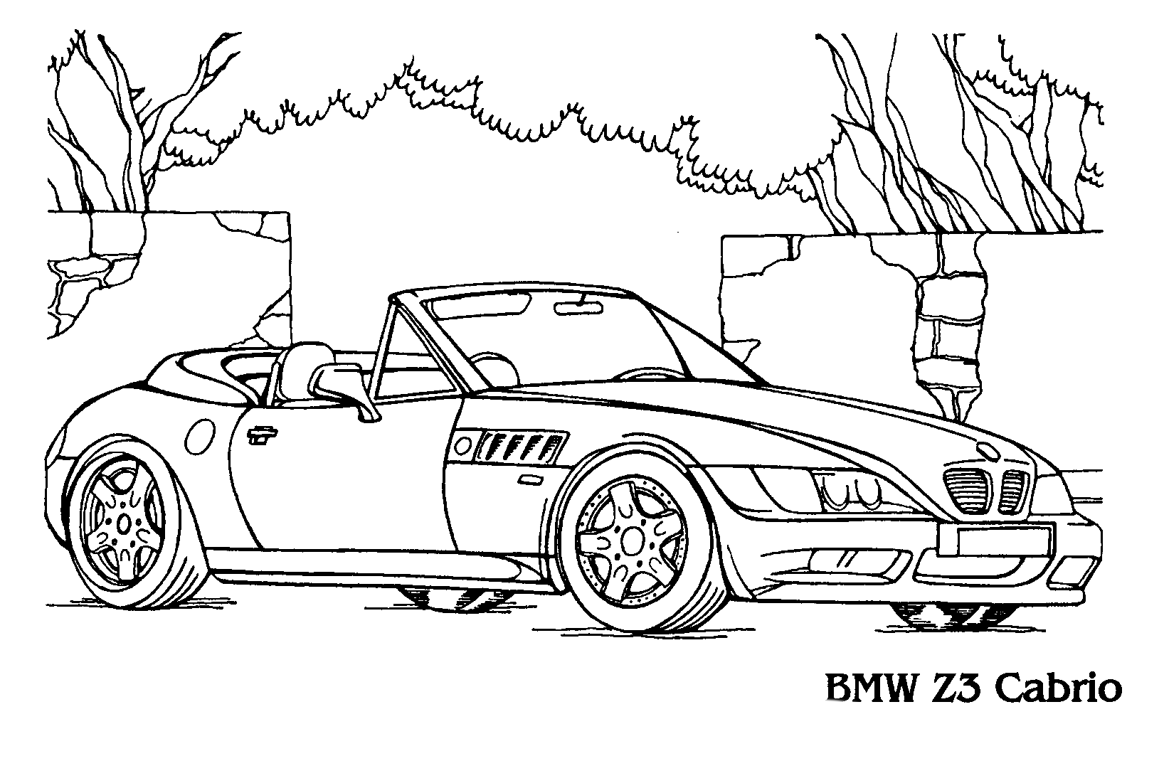 Malvorlagen BMW Cabrio