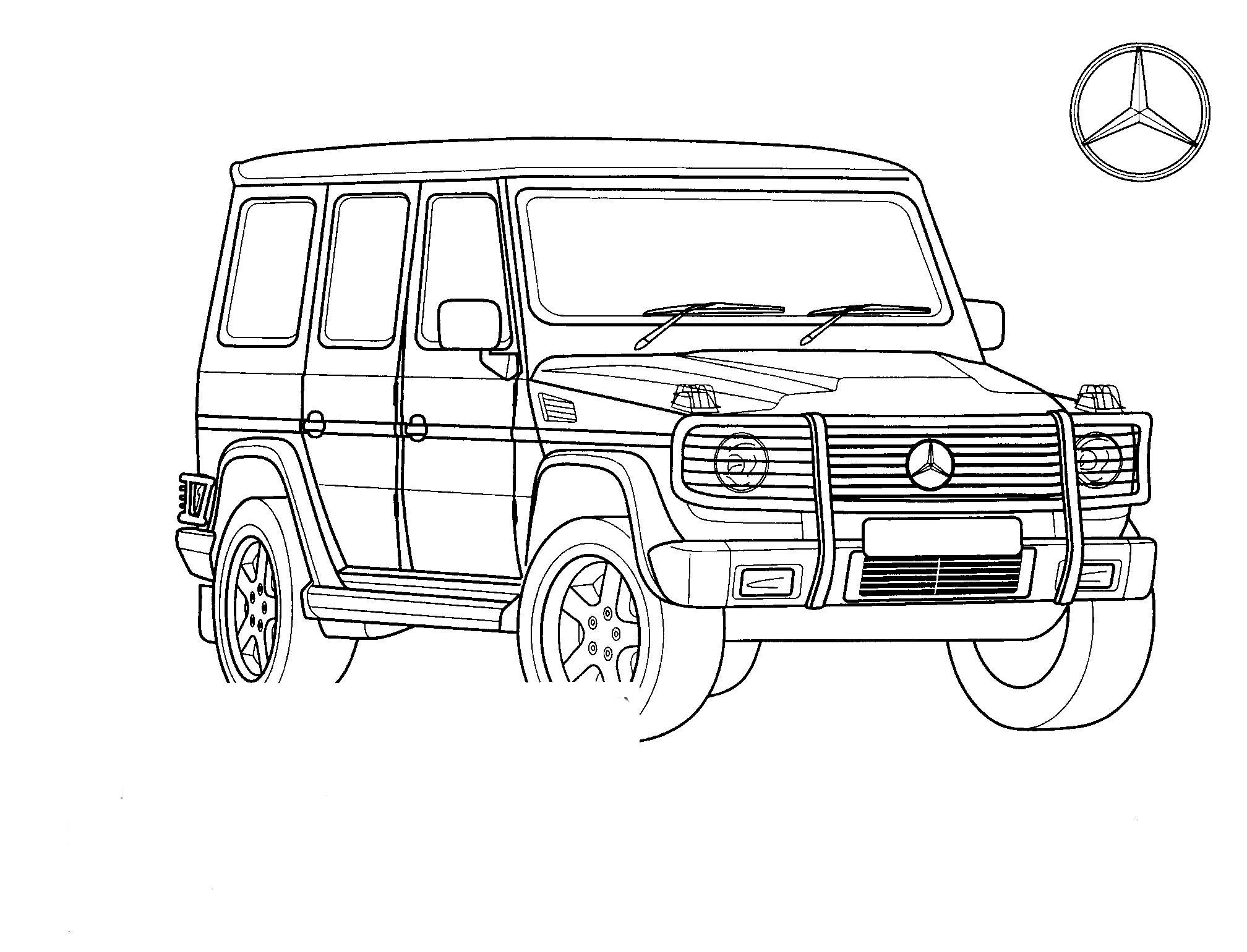 Auto Ausmalbilder Mercedes G Klasse autos ausmalbilder