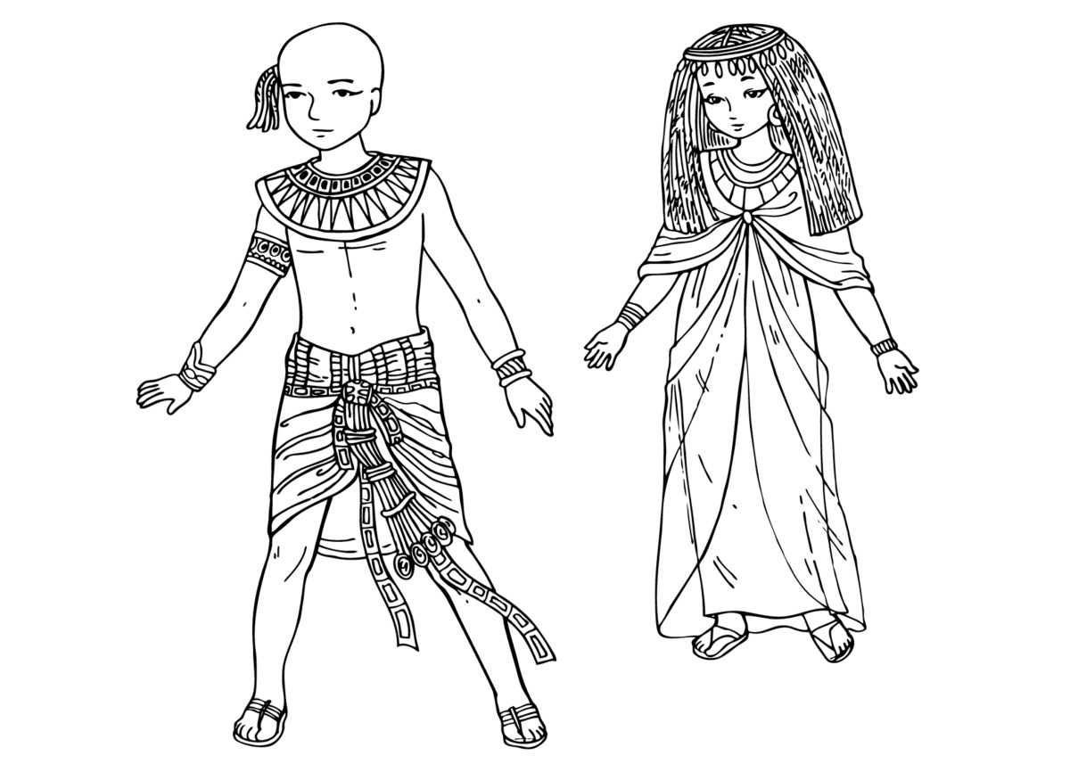 Malvorlagen Kinder des alten Ägypten