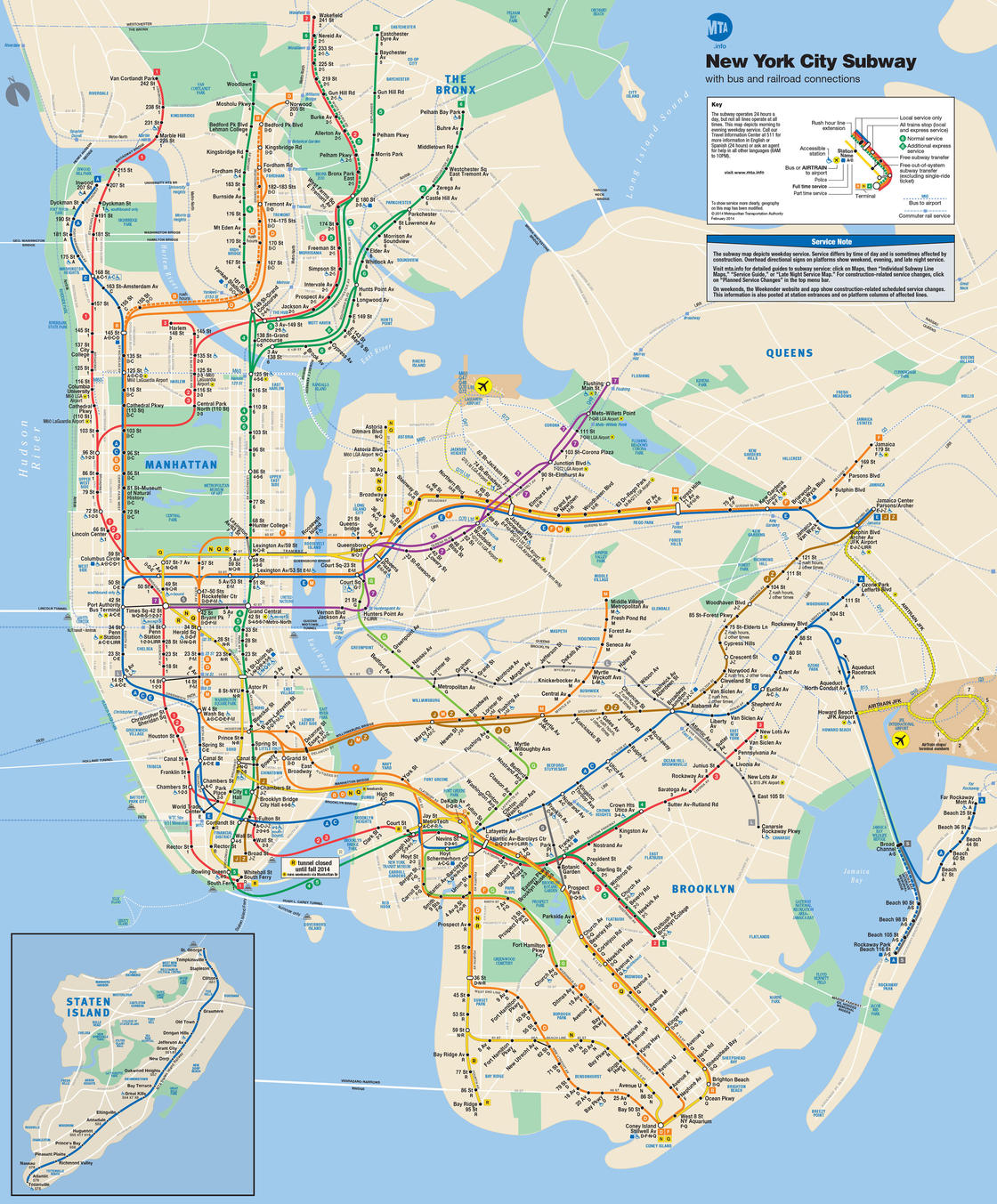 U bahn (subway) netzplan und karte von New York stationen und linien