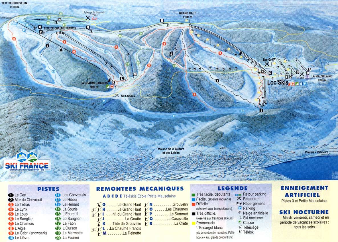 Carte Gérardmer Gérardmer Pistenkarte / Loipenkarte