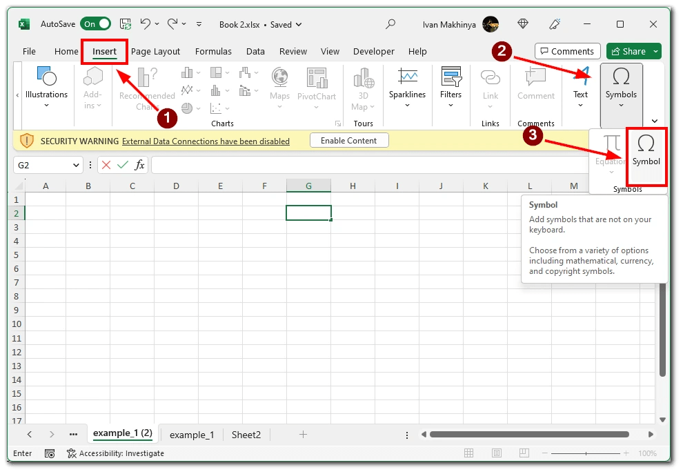 Einfügen von Häkchen in Microsoft Excel TabTV