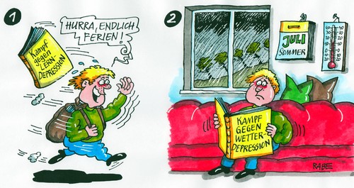 Feriendepressionen von RABE Medien & Kultur Cartoon TOONPOOL