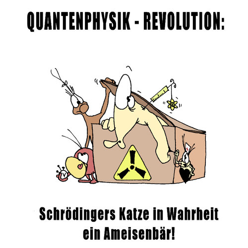 Quantenphysik von Pierre Forschung & Technik Cartoon TOONPOOL