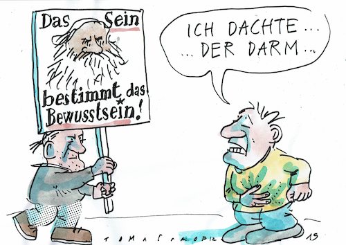 Bewusstsein von Jan Tomaschoff Philosophie Cartoon