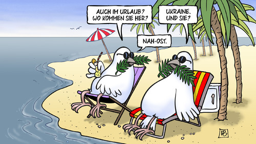 TaubenUrlaub von Harm Bengen Politik Cartoon TOONPOOL
