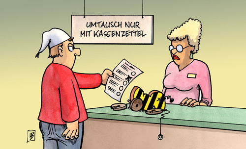Umtausch von Harm Bengen Politik Cartoon TOONPOOL