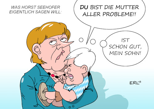 Seehofer von Erl Politik Cartoon TOONPOOL