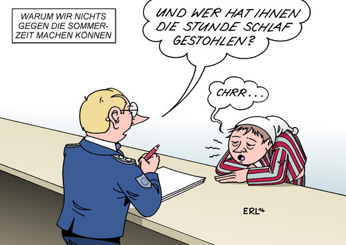 Sommerzeit von Erl Politik Cartoon TOONPOOL