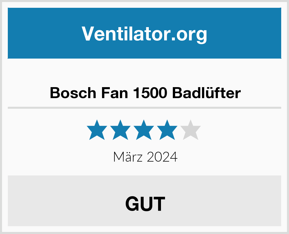 Bosch Fan 1500 Badlüfter | Ventilator Test 2024 / 2025