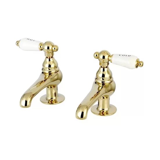 Porcelain Lever Handle Single Basin Tap Set DEA Bathroom Machineries