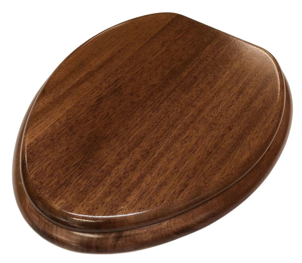 African Mahogany Finished Elongated Toilet Seat DEA Bathroom Machineries
