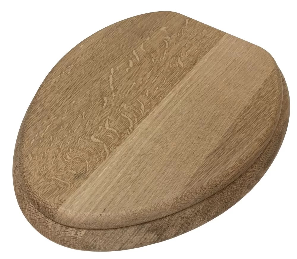 Unfinished Quartersawn Oak Elongated Toilet Seat DEA Bathroom Machineries