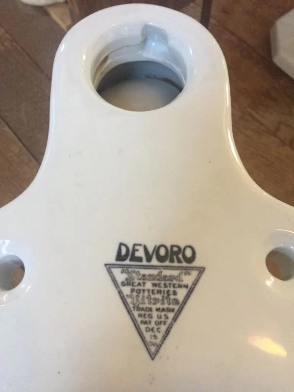 Antique 1916 Standard “Devoro” Top Spud Toilet Bowl DEA Bathroom