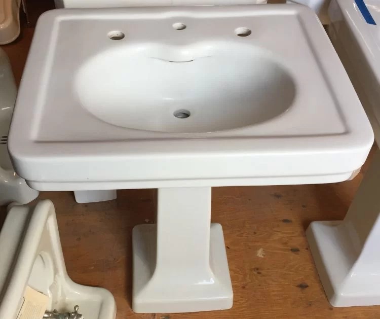 Antique 1928 Tan Kohler Pedestal Sink ubicaciondepersonas.cdmx.gob.mx