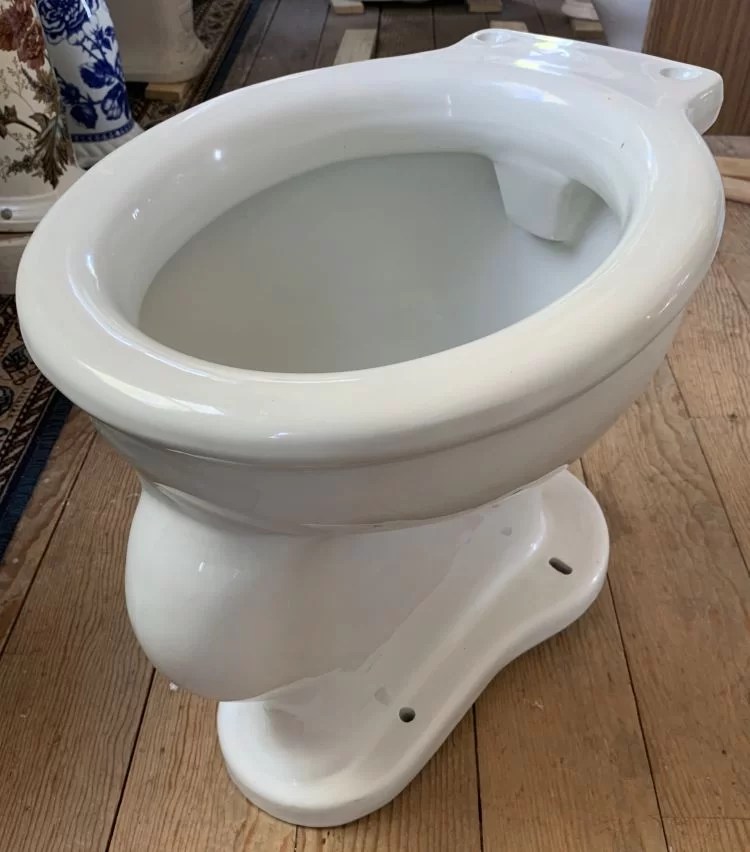 Antique 1898 Trenton Pottery High Tank Toilet Bowl DEA Bathroom