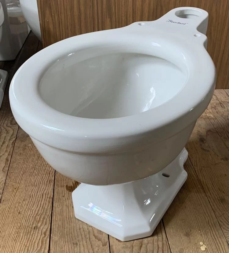 1927 Antique Standard Top Spud Flushometer Toilet bowl DEA Bathroom