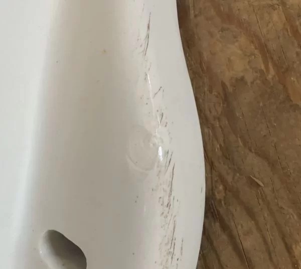 Antique 1919 Pacific Round Front Top Spud Toilet Bowl DEA Bathroom