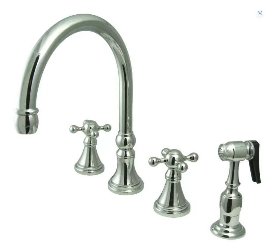Kingston Brass Governor Widespread Kitchen Faucet DEA Bathroom