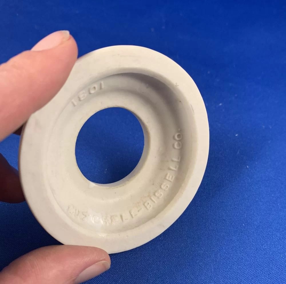 Mitchell Bissell No. 1031 Vintage Porcelain Escutcheon DEA Bathroom