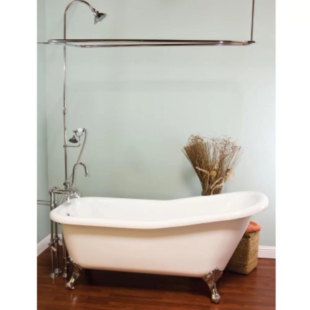 CLOSE OUT Over the Rim Mount Shower Enclosure Set Coated Brass DEA